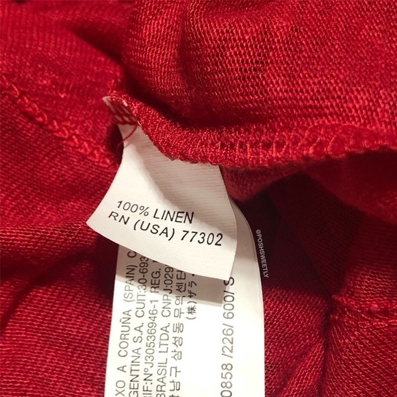 Zara 100% Linen V-Neck Top - Picture 7 of 10